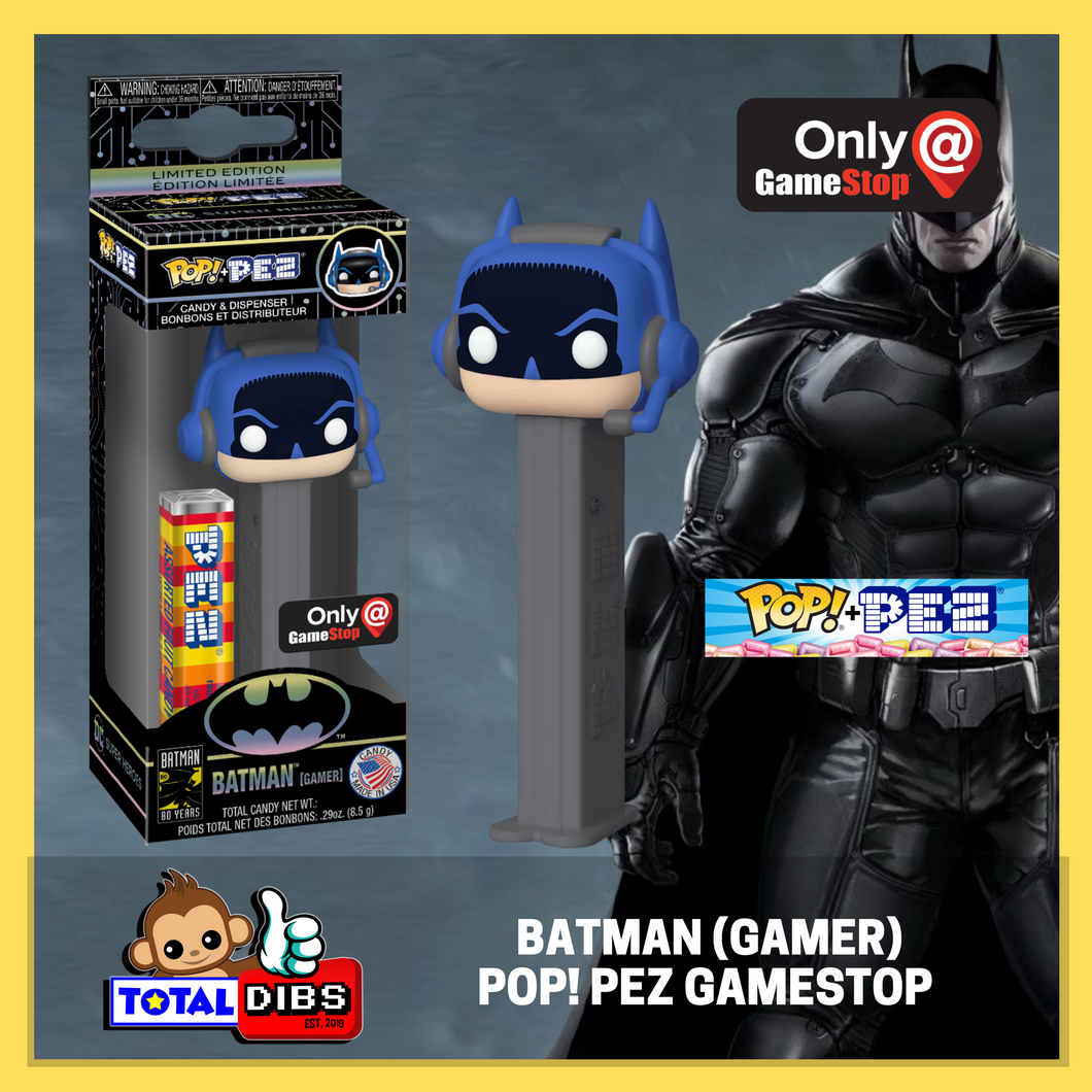 GameStop Exclusive -  Pop! PEZ - DC Superheroes Batman 80 Years: Batman (Gamer)