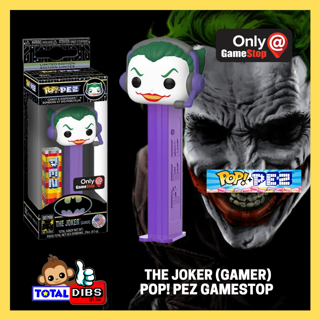 GameStop Exclusive -  Pop! PEZ - DC Superheroes Batman 80 Years: The Joker (Gamer)