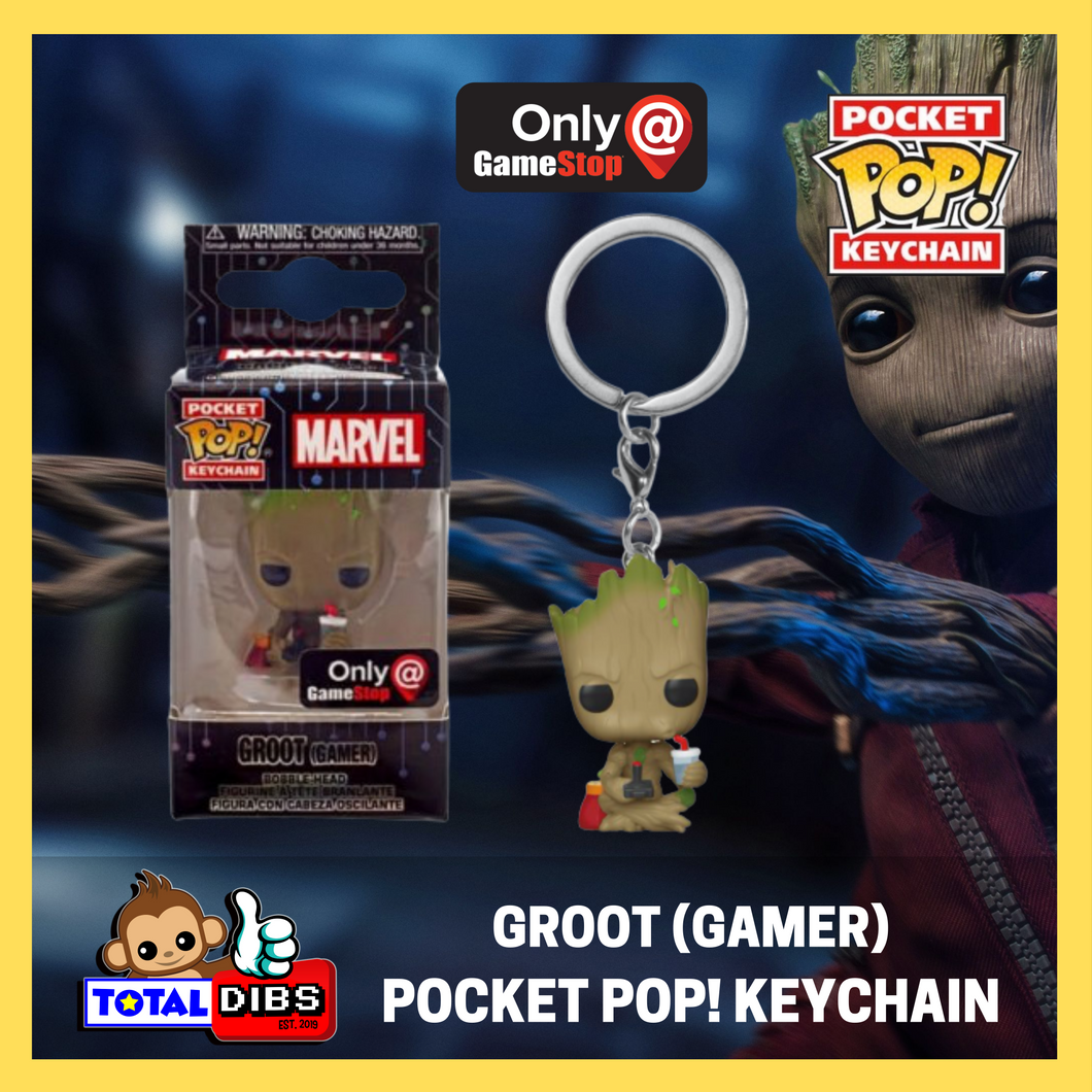 GameStop Exclusive - Pocket Pop! Keychain - Marvel: Groot (Gamer)