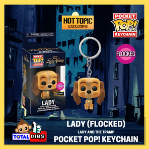 Hot Topic Exclusive - Pocket Pop! Keychain - Disney: Lady (Flocked)