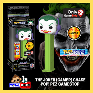 GameStop Exclusive -  Pop! PEZ - DC Superheroes Batman 80 Years: The Joker (Gamer) CHASE