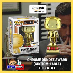 (PRE-ORDER) Amazon Exclusive - Pop! Television The Office - Customizable Gold Chrome Dundee Award