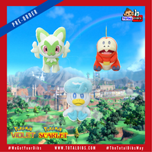 Load image into Gallery viewer, (PRE-ORDER) Pokemon Scarlet Violet - Starters (Sprigatito, Fuecoco, Quaxly) Regular Sized Plush Doll