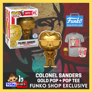 (PRE-ORDER) Funko Shop Exclusive - Pop! Icons - Colonel Sanders Gold + Pop Tee Set