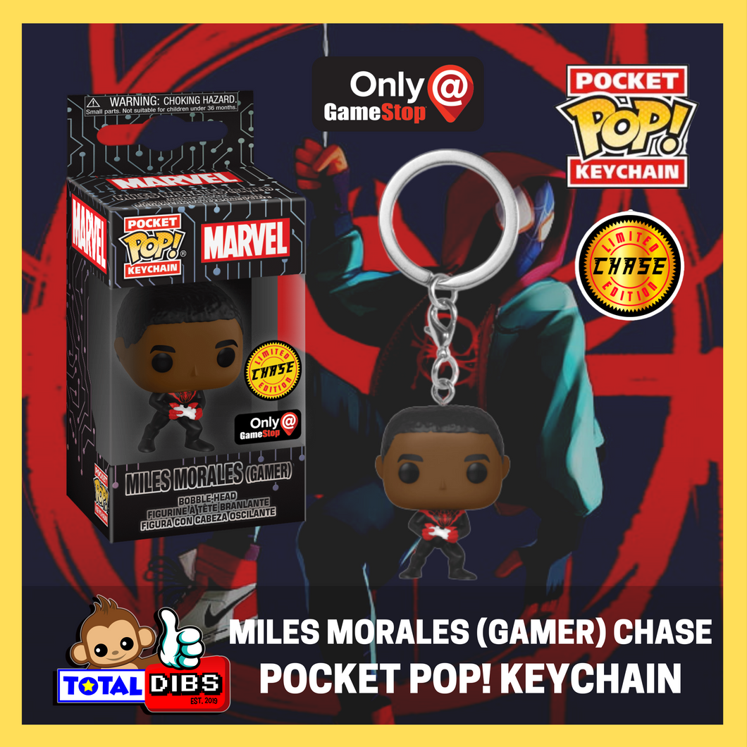 GameStop Exclusive - Pocket Pop! Keychain - Marvel: Miles Morales (Gamer) CHASE