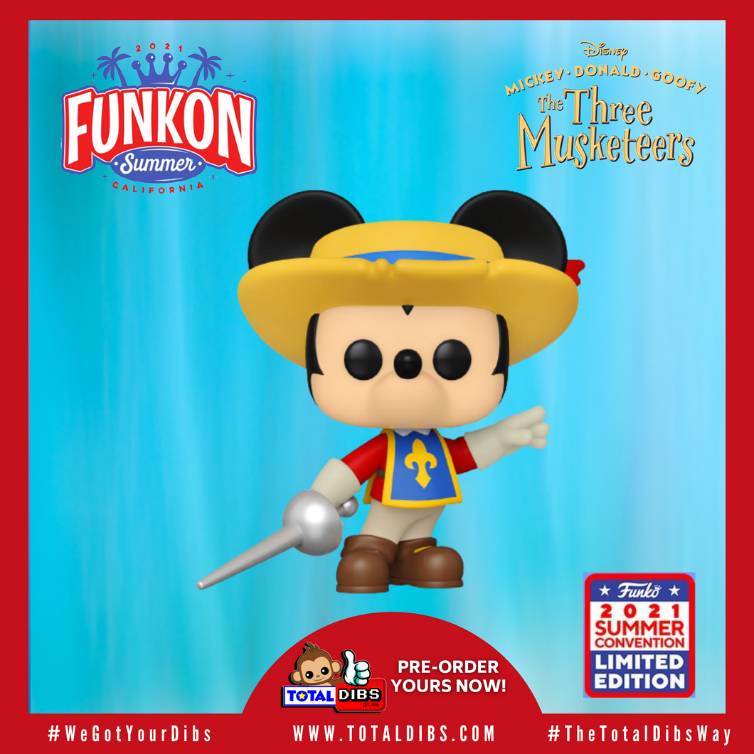 (PRE-ORDER) FunKon 2021 - Pop! Disney The Three Musketeers: Mickey Mouse (Shared Exclusive)