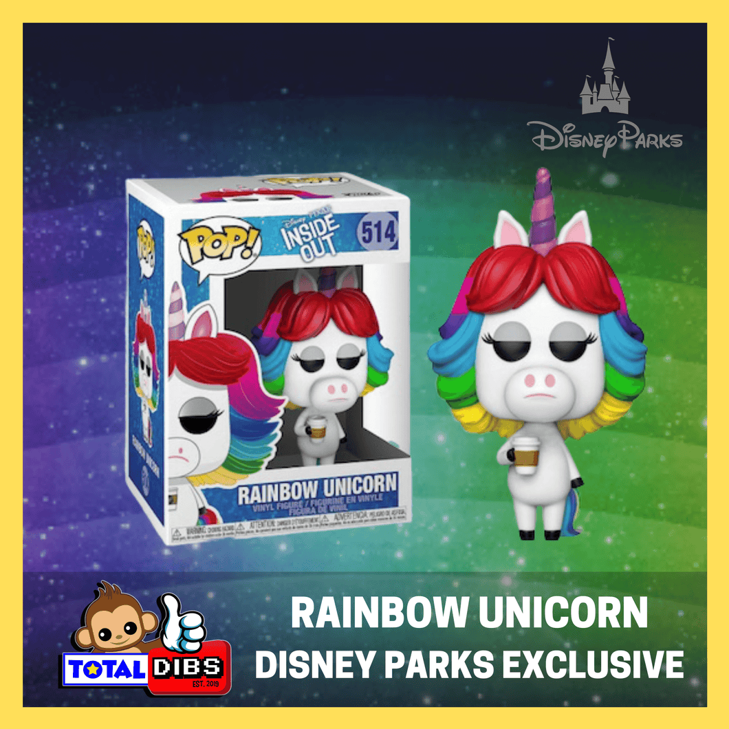 (PRE-ORDER Batch 2) Disney Parks Exclusive - Pop! Disney - Rainbow Unicorn Inside Out