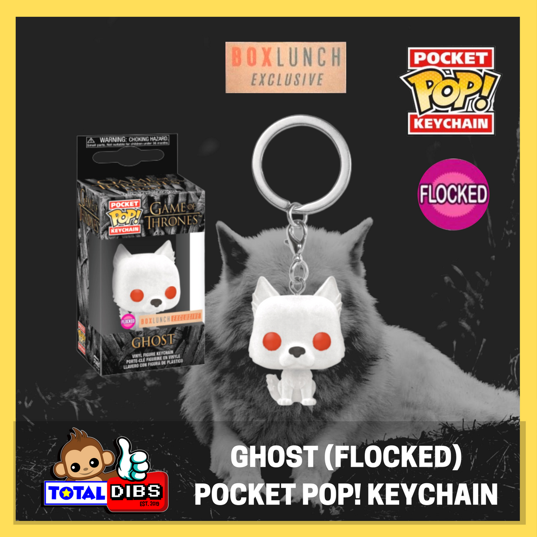BoxLunch Exclusive - Pocket Pop! Keychain - Game of Thrones: Ghost (Flocked)