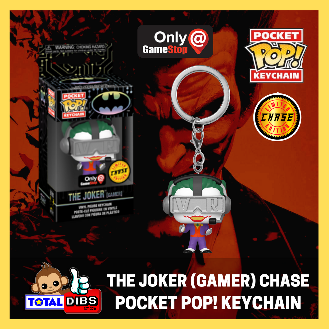 GameStop Exclusive - Pocket Pop! Keychain - DC Superheroes Batman 80 Years: The Joker (Gamer) CHASE