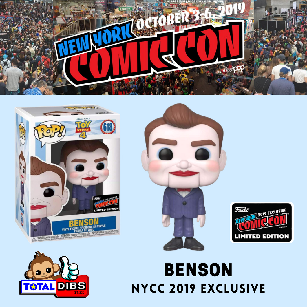 NYCC 2019 Exclusive - Pop! Disney Toy Story 4: Benson