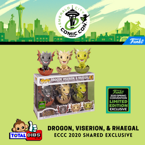 (PRE-ORDER) ECCC 2020 Shared Exclusive - Game of Thrones: Drogon, Viserion, Rhaegal 3-Pack