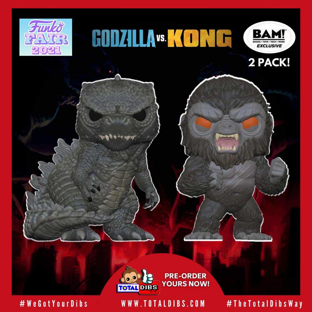 (PRE-ORDER) BAM Exclusive - Pop! Movies Godzilla vs Kong 2 PACK