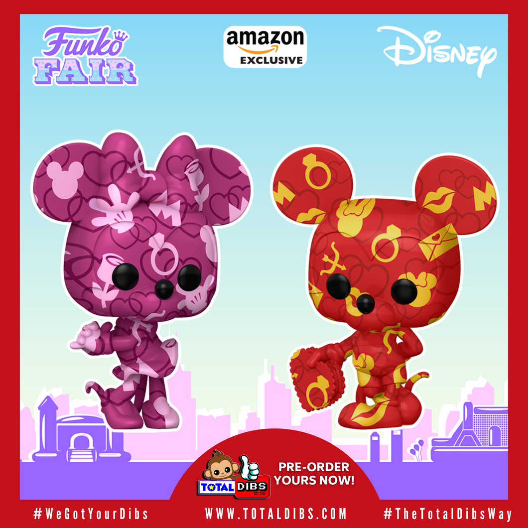 (PRE-ORDER) Amazon Exclusive - Pop! Disney: Mickey and Minnie Mouse Artist Series (2 Pack)