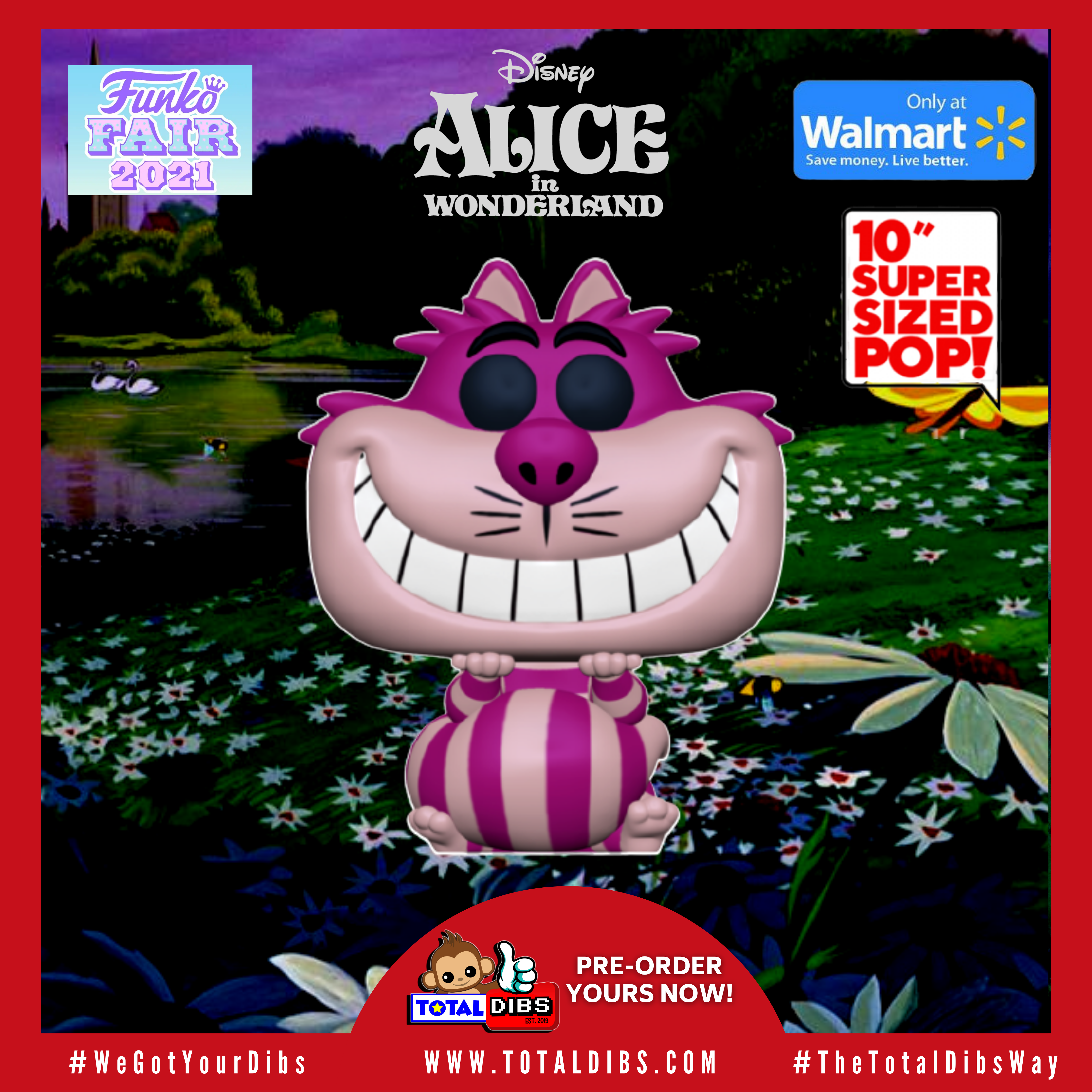 Funko Pop! Alice in Wonderland 70th - Jumbo Cheshire Cat - Walmart Exclusive