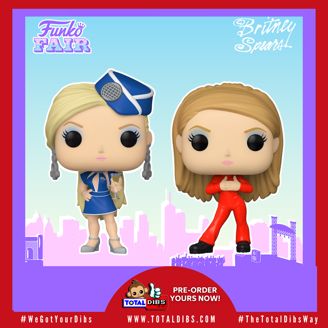 (PRE-ORDER) Pop! Rocks: Britney Spears - Oops I Did It Again Catsuit and Toxic Flight Stewardess (Set of 2)