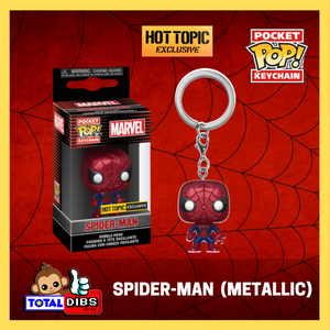 Hot Topic Exclusive - Pocket Pop! Keychain - Marvel: Spider-Man (Metallic)