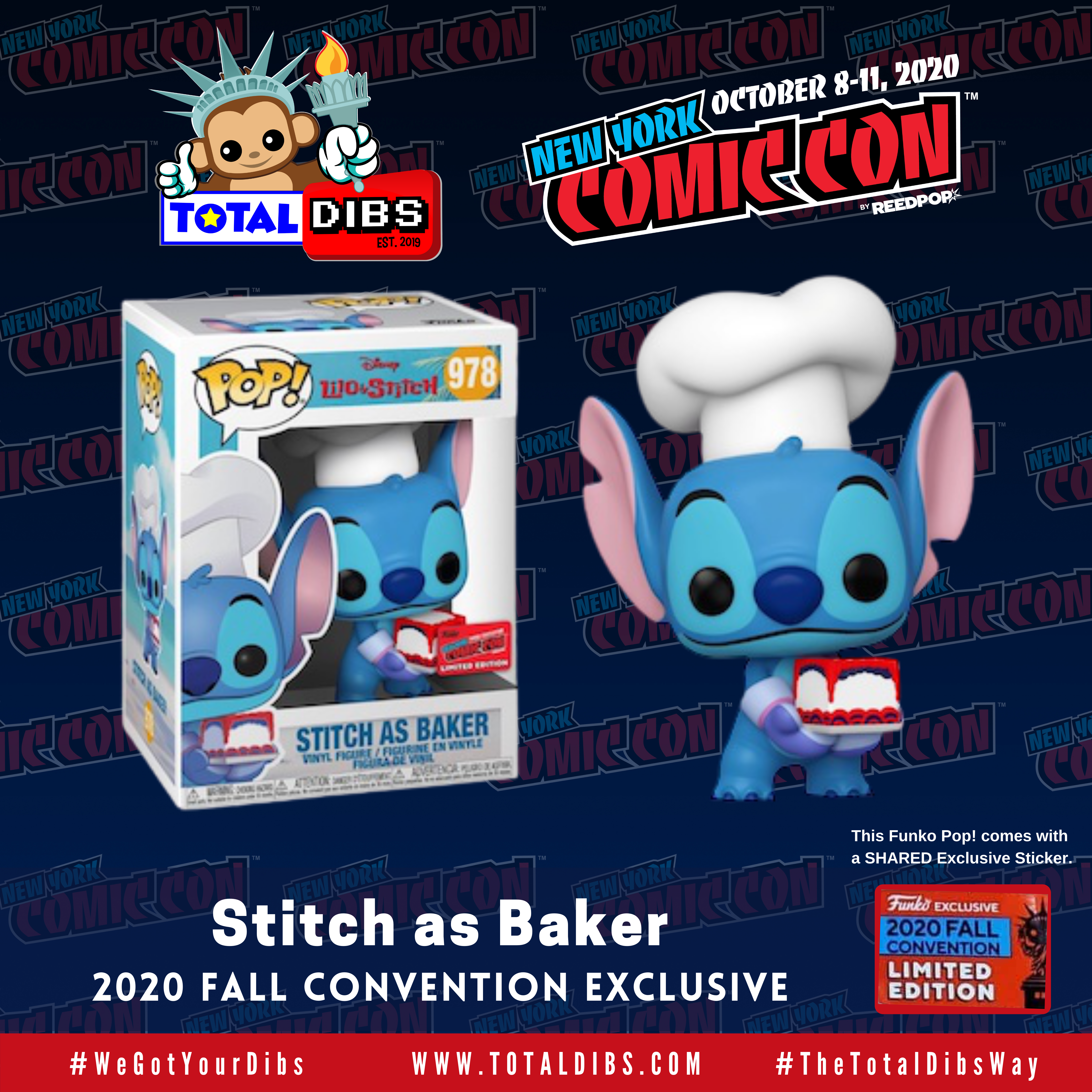 Pop! Disney: Lilo & Stitch - Stitch (Baker) NYCC 2020 Exclusive