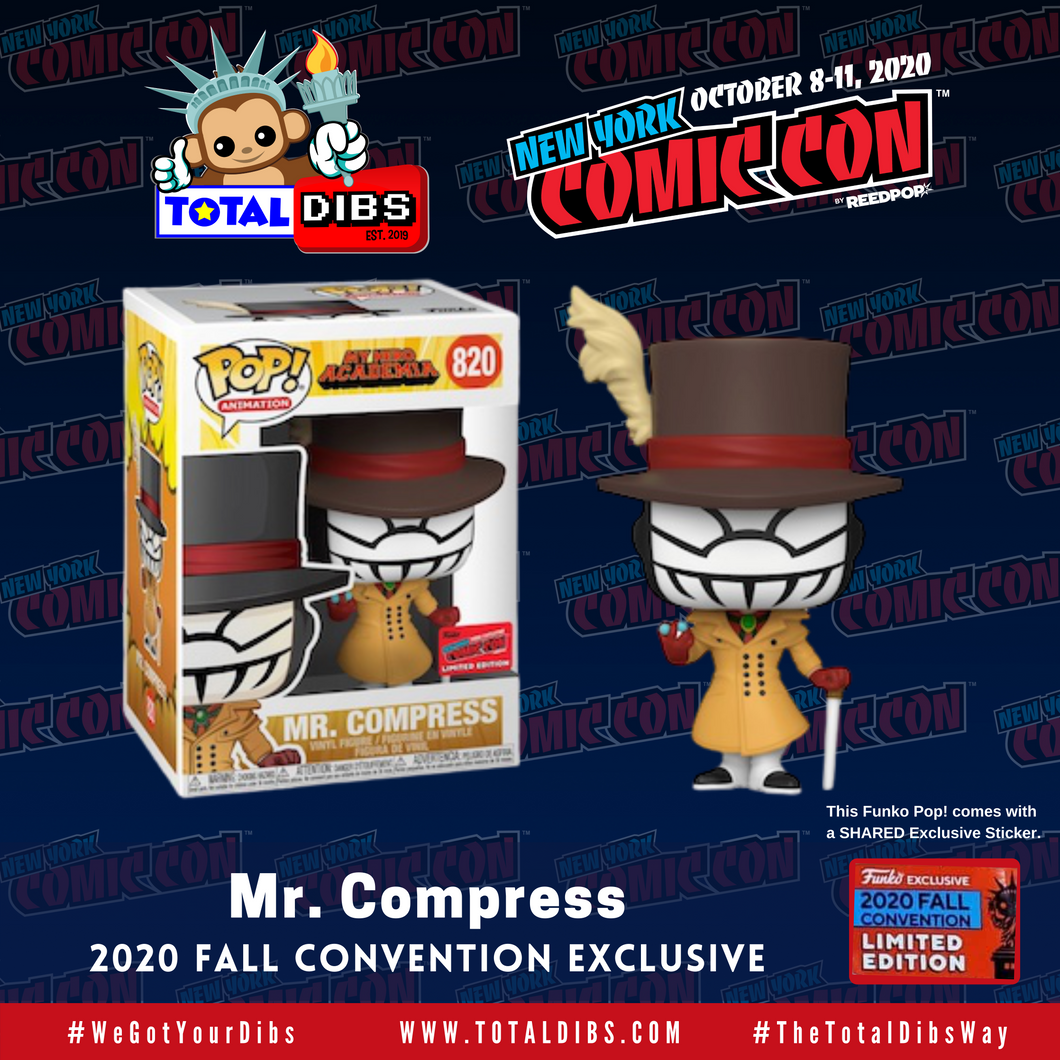 (PRE-ORDER) NYCC 2020 Shared Exclusive - Pop! Animation MHA: Mr. Compress