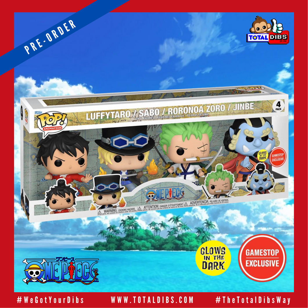 Funko Pop! Animation One Piece GITD GameStop Exclusive Figure 4-Pack - US