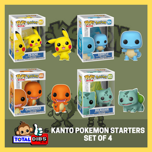 Pop! Games - Pokemon Kanto Starters Set of 4