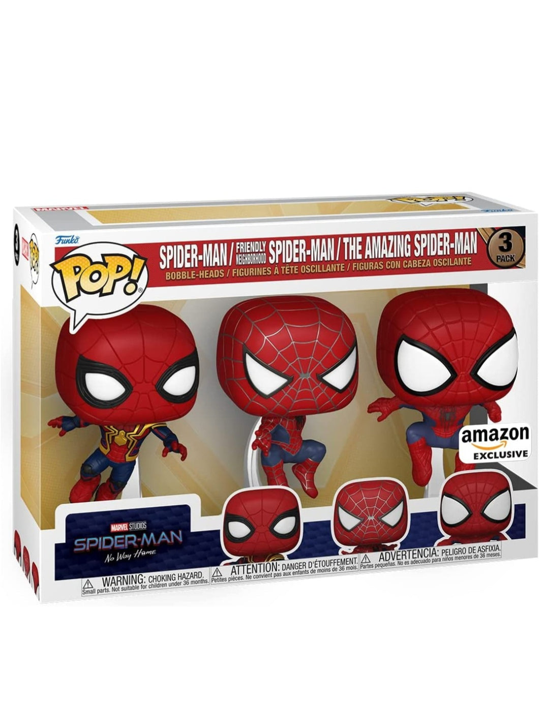 (PRE-ORDER) Pop! Marvel: Spiderman No Way Home 3-Pack (Amazon Exclusive)