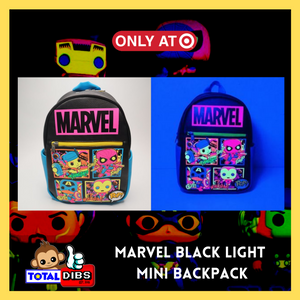 Target Exclusive - Pop! Marvel - Mini UV Backpack (Black Light Series)