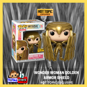 Hot Topic Exclusive - Pop! Heroes - Wonder Woman Golden Armor Shield
